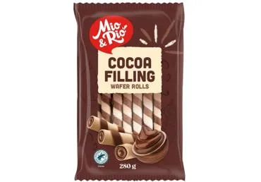 Vafeļu rullīši MIO&RIO ar kakao pildījumu 280g