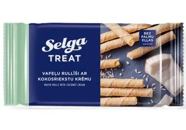 Vafeļu rullīši SELGA ar kokosriekstu pildījumu 160g