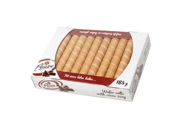 Vafeļu trubiņas PAUZE ar šokolādes glazūru 185g