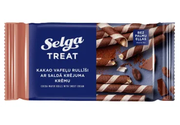 Vafeles kakao ar krēma pild. Selga rullīši 160g