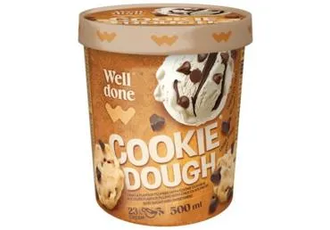 Vaniļas saldējums WELL DONE ar cepumu gabaliņiem 310g