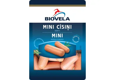 Vārīti mini cīsiņi BIOVELA 450g