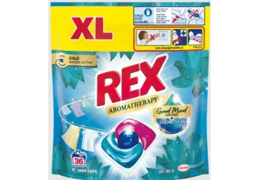 Veļas mazgājamās kapsulas REX AT Lotus Universal 36m.r.