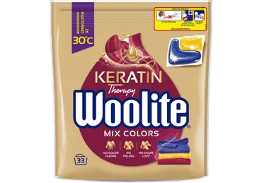 Veļas mazgājamās kapsulas WOOLITE Color 33m.r.