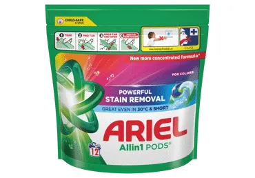 Veļas mazgāšanas kapsulas ARIEL Color 12gab.