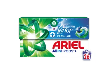 Veļas mazgāšanas kapsulas ARIEL Fresh Air 26gb