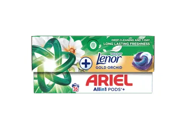 Veļas mazgāšanas kapsulas Ariel Gold Orchid 26gab.