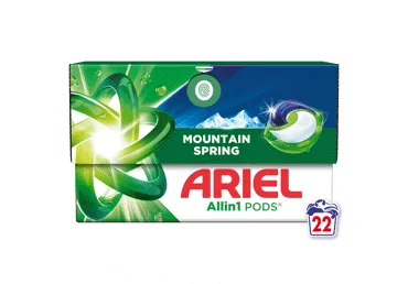 Veļas mazgāšanas kapsulas ARIEL MSpring 22gb