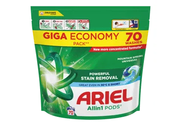 Veļas mazgāšanas kapsulas ARIEL MSpring 70gab.