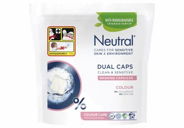 Veļas mazgāšanas kapsulas NEUTRAL DUO Colour 24m.r.