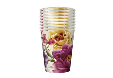 Vienreizējās glāzes ILAJA Blossom 8gab.250ml