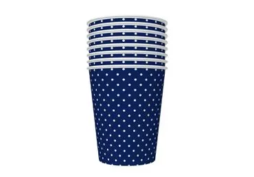Vienreizējās glāzes ILAJA DotsBlue 8gb.250ml