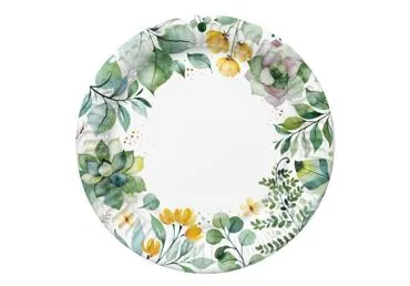 Vienreizējie šķīvji ILAJA Floral 8gab.18cm