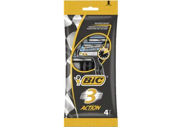 Vienreizējie skuvekļi BIC 3 ACTION 4gab.