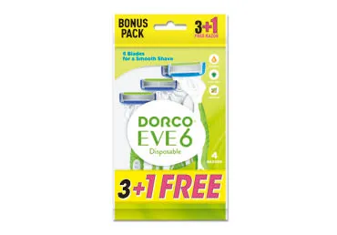 Vienreizējie skuvekļi DORCO Eve 6 siev.4gab.