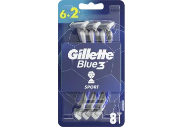 Vienreizējie skuvekļi GILLETTE BLUE 3 vīriešiem 6+2gab.