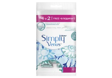 Vienreizējie skuvekļi GILLETTE VENUS Simply 2 6gab.