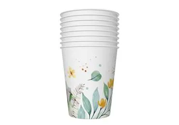 Vienreiz.glāzes ILAJA Floral 8gab.250ml