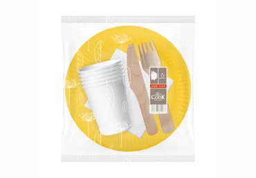 Vienreizlietojamo trauku komplekts 6 personām