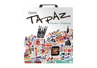 Vīns TAPAZ Macabeo Chardonay 11% 2,25L BIB