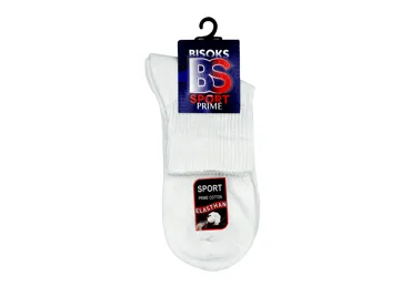 Vīriešu sporta zeķes BISOKS 12434 baltas 43-46