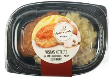 Vistas kotlete ar kartupeļu biezeni un sēņu mērci MEISTARA MARKA 350g