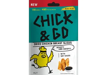 Vītināta cāļa uzkoda sojas mērcē ar saldinātājiem 30g