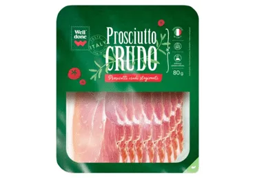 Vītināta cūkgaļa Prosciutto Crudo WELL DONE 80g