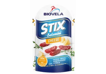 Vītinātas desiņas SALAMINI ar sieru, 80g BIOVELA