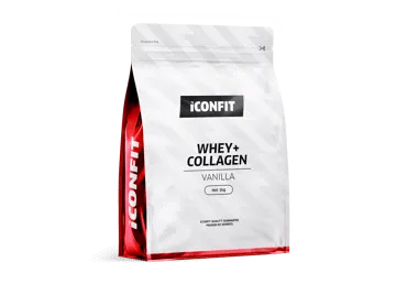 Whey+Collagen vaniļas pulveris ICONFIT 1kg