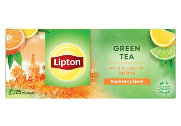 Zaļā tēja LIPTON ar citrusu aromātu 20x1,3g