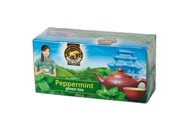 Zaļā tēja MOŽUMS ar Piparmētru, 20x1.5g