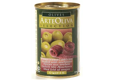 Zaļās olīvas ar anšoviem ARTEOLIVA 300g