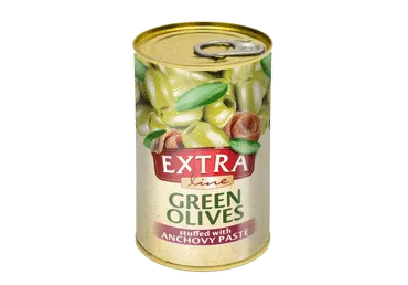 Zaļās olīvas ar anšoviem EXTRA LINE 270g