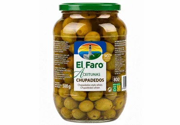 Zaļās olīvas Chupadedos EL FARO 850ml