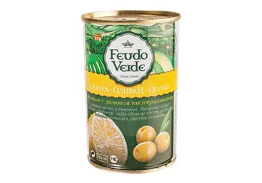 Zaļās olīvas FEUDO VERDE ar citronu 300g