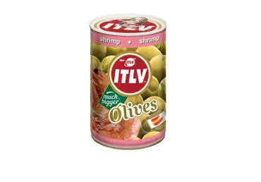 Zaļās olīvas ITLV ar garnelēm 300g