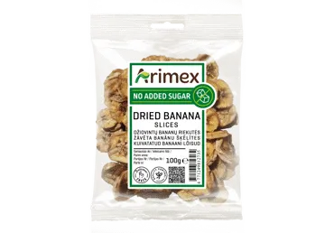 Žāvētas banānu šķēlītes ARIMEX 100g