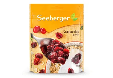 Žāvētas dzērvenes SEEBERGER 125g