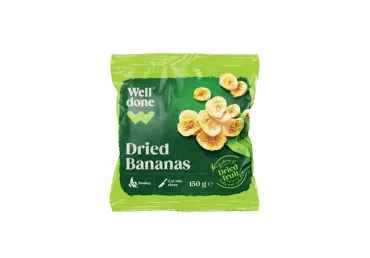 Žāvēti banāni WELL DONE 150g