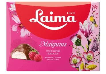 Zefīrs Maigums Mini aveņu, šokolādē 185g