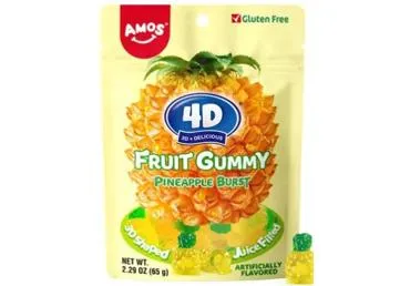 Želejas konfektes ananasu AMOS 65g