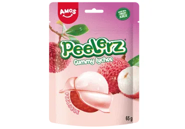 Želejas konfektes līčiju Peelerz AMOS 65g