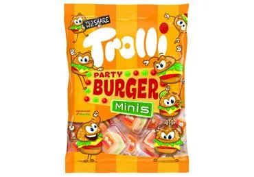 Želejas konfektes Party Burger Minis TROLLI 100g