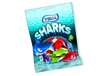 Želejas konfektes VIDAL Sharks 90g