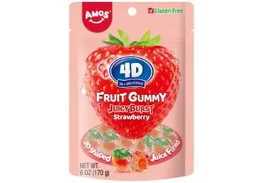 Želejas konfektes zemeņu AMOS 65g