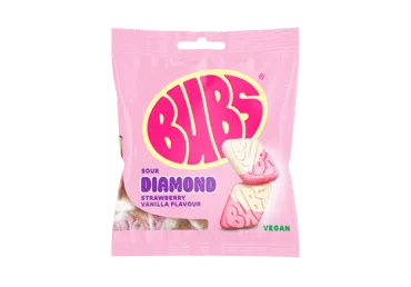 Želejas konfektes zemeņu un vaniļas BUBS 155g