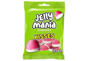 Želejkonfektes JELLY MANIA Sugared Kisses 100g