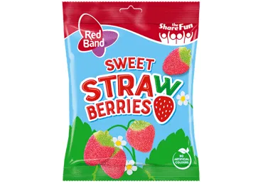 Želejkonfektes RED BAND Sweet Strawberries 100g