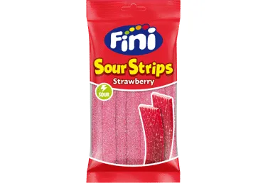 Želejkonfektes Sour Strips FINI zemeņu 125g